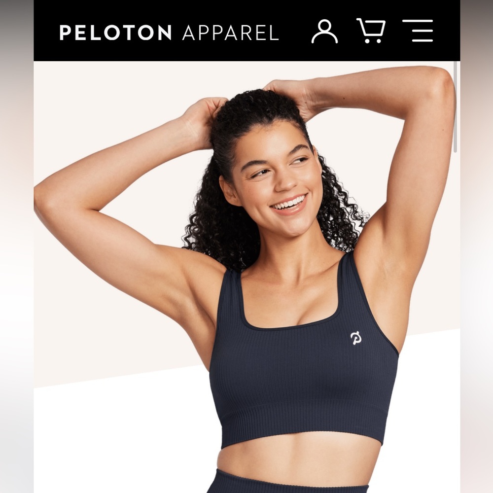 PELOTON - Seamless Square Neck Bra - Navy
